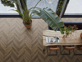 Floor life YUP Paddington Herringbone dryback warm brown