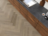 Floorlife YUP Sutton herringbone dryback smoky
